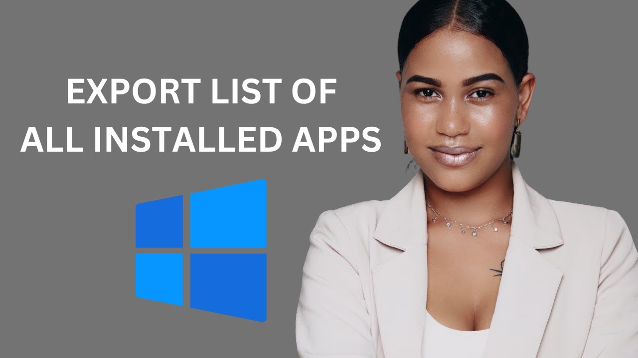 'Video thumbnail for How to Export the Installed Apps List in Windows 10 without any Software | GearUpWindows Tutorial'
