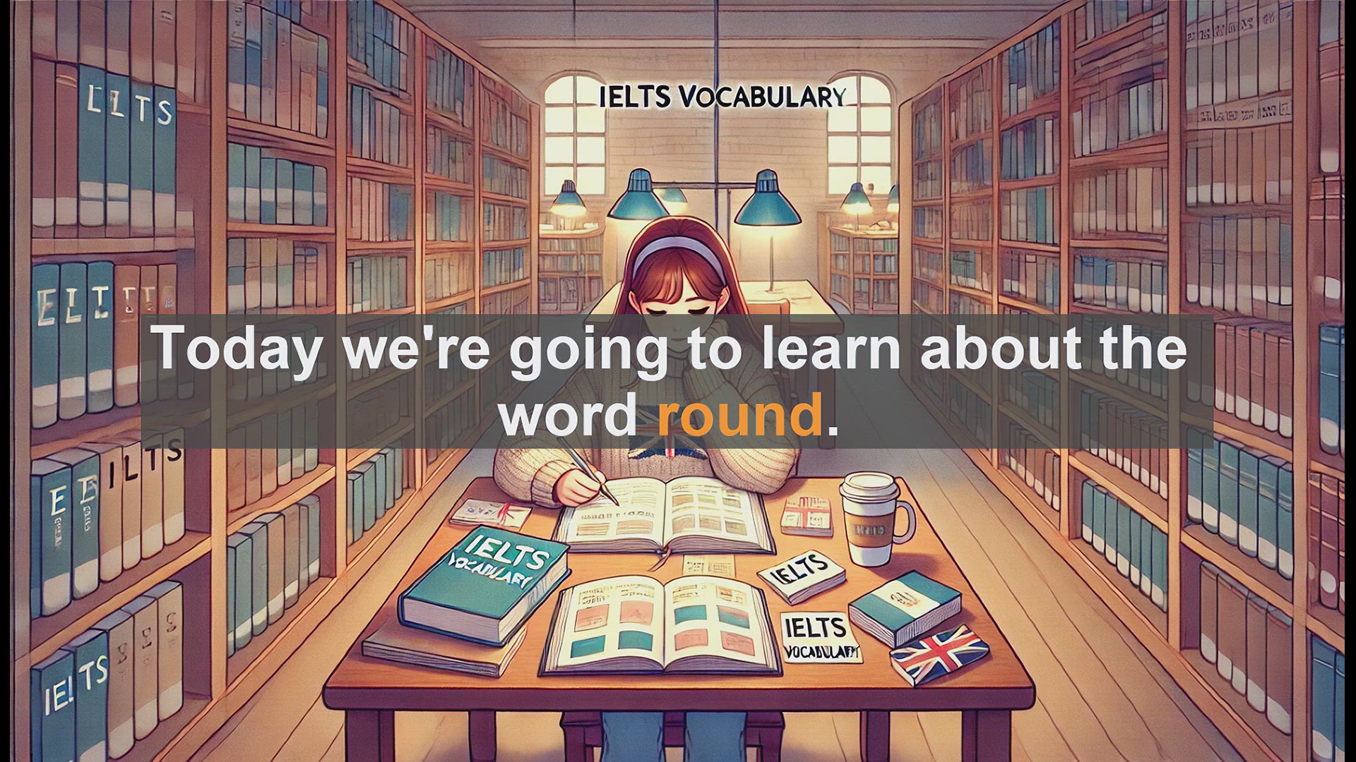 'Video thumbnail for 2500 Must Know IELTS 5.5 Vocabulary - Understanding the Word 'Round': Multiple Uses in English'