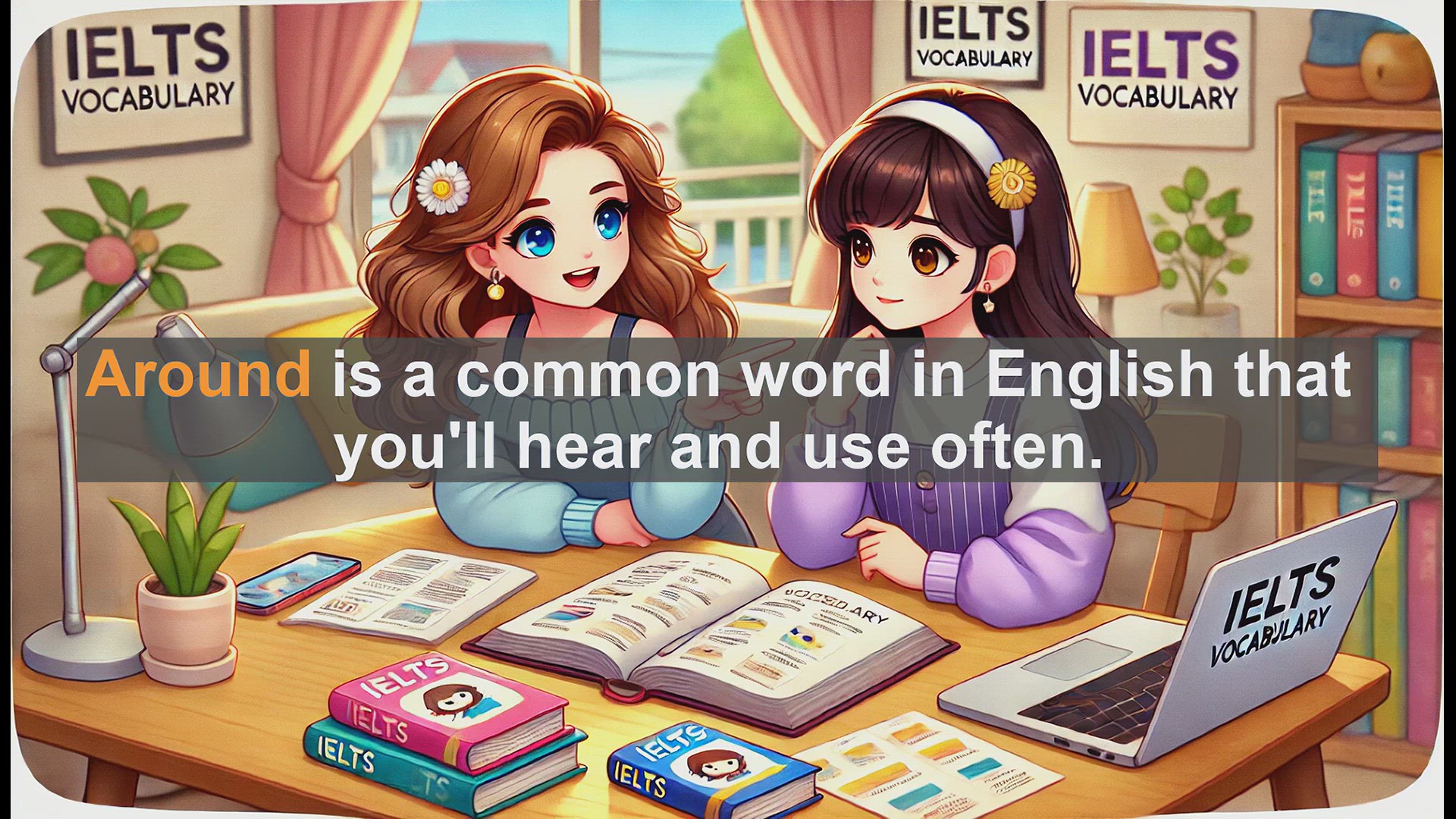'Video thumbnail for 2500 Must Know IELTS 5.5 Vocabulary - Mastering the Word 'Around' for IELTS Success'