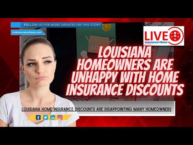 video of: Homeowners in Louisiana are dissatisfied with the discounts offered on home insurance