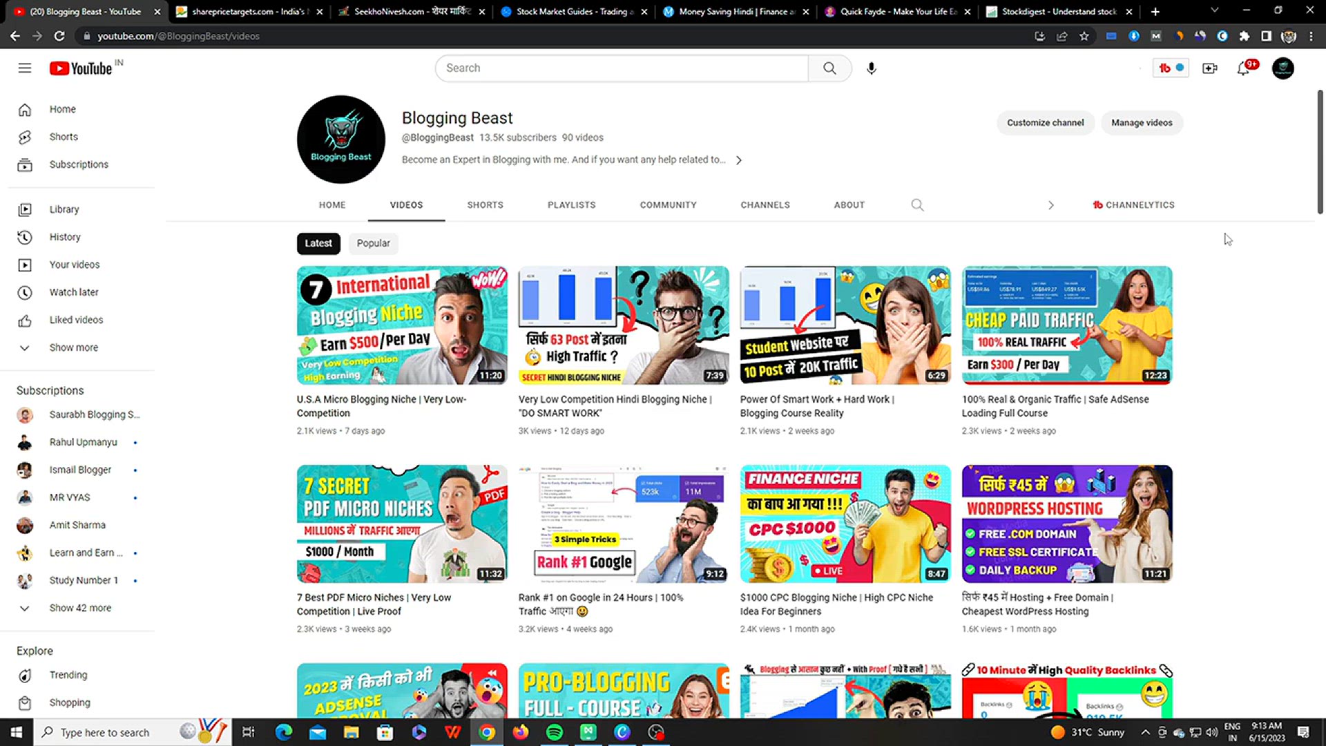 'Video thumbnail for Finance Blog कैसे बनाये Full Course in Hindi _ All Micro Niche Revealed'