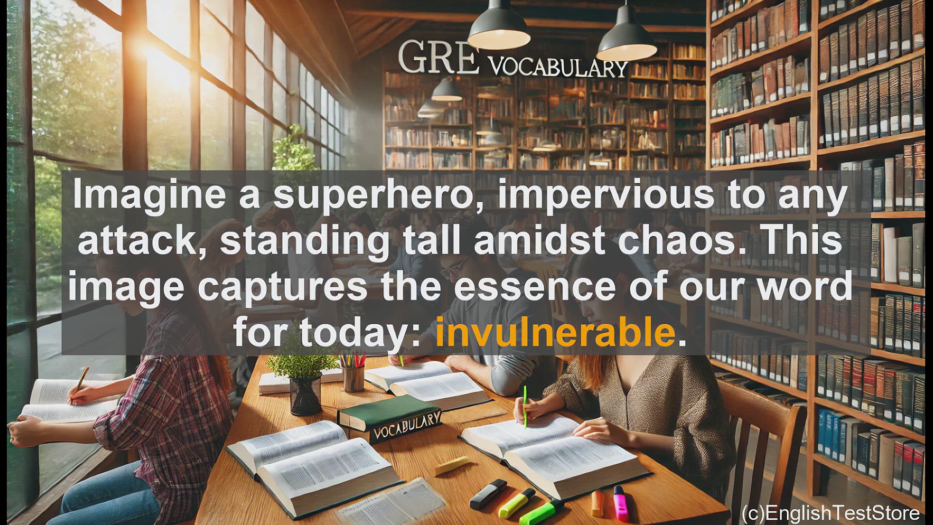 'Video thumbnail for GRE Vocabulary Lesson: Invulnerable - The Strength of the Unbreakable'