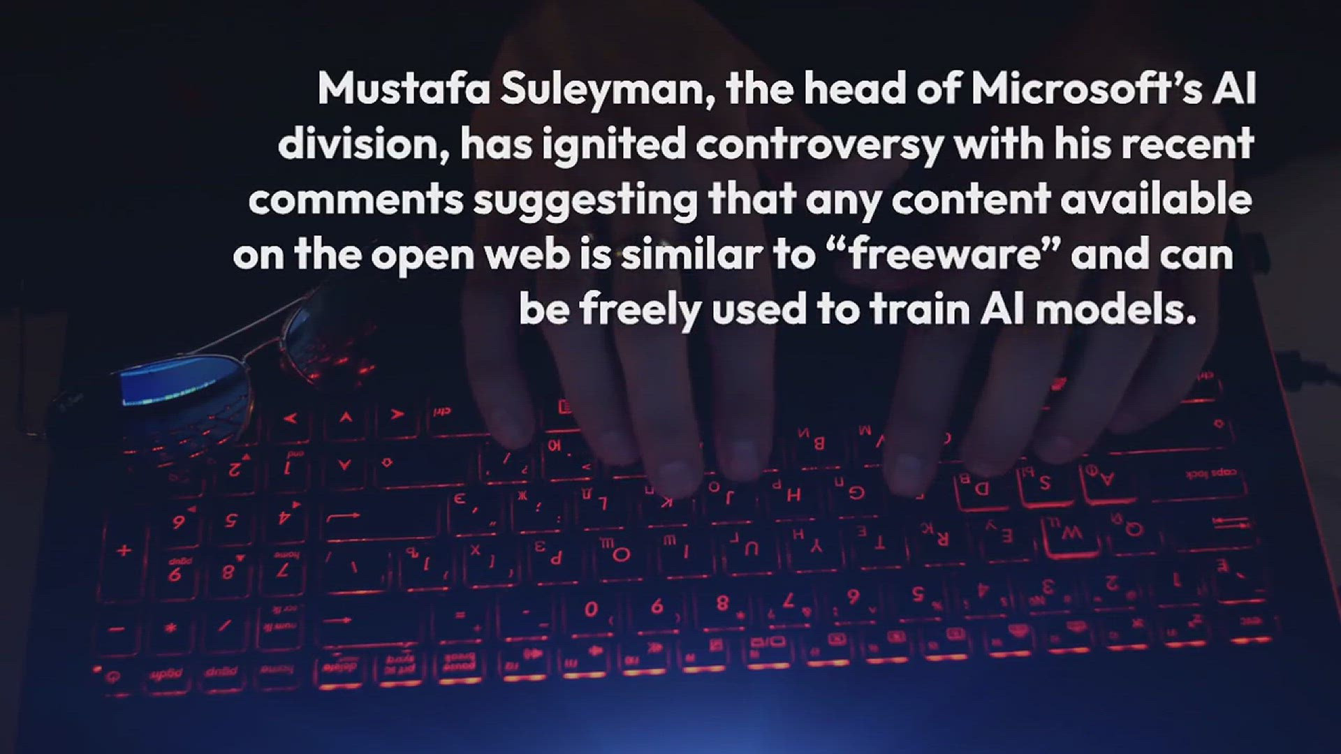 'Video thumbnail for Microsoft’s AI Chief Sparks Controversy with ‘Freeware’ Comments on Open Web Content'