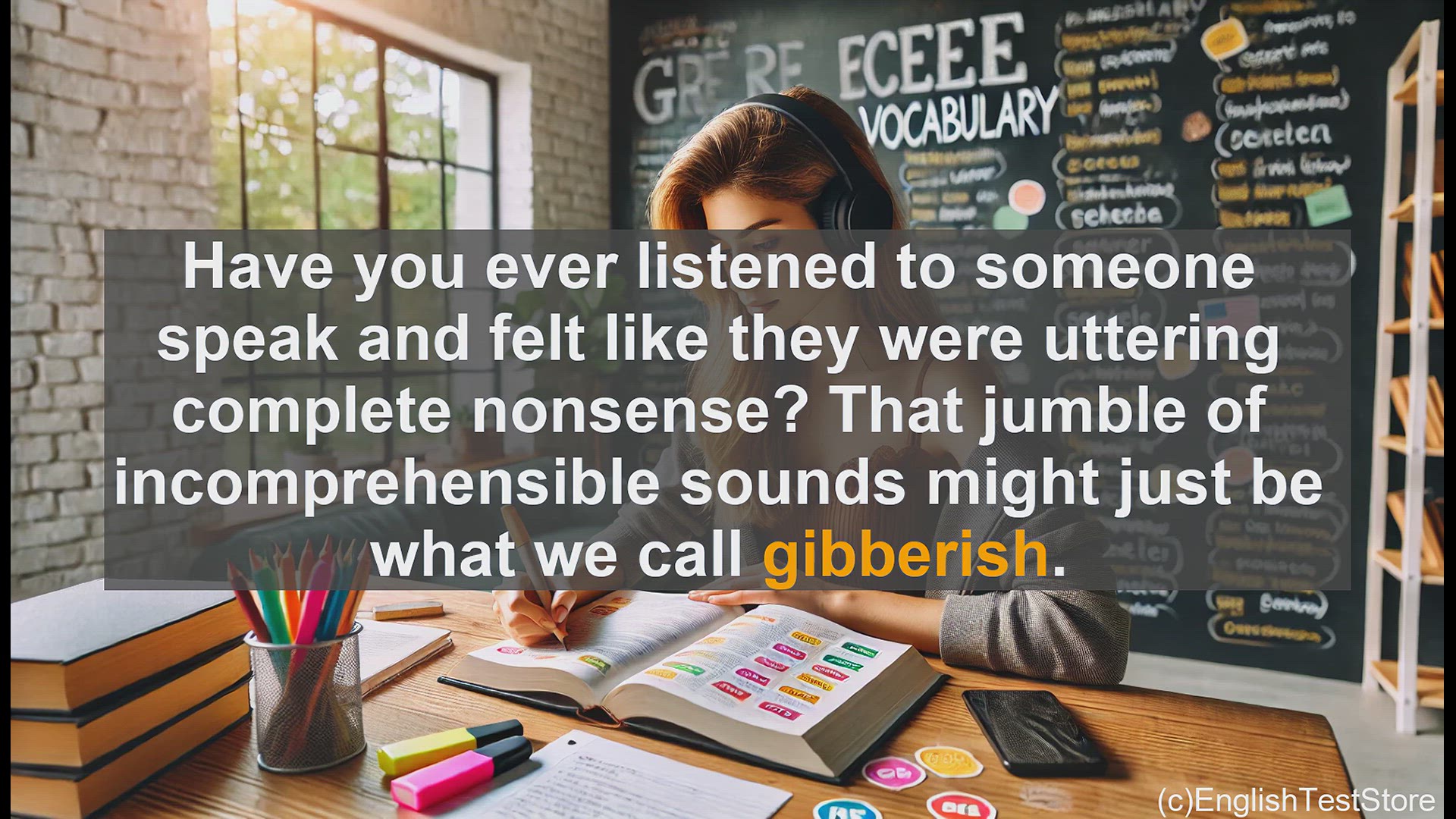 'Video thumbnail for GRE Vocabulary Lesson: Exploring the Meaning and Origins of Gibberish'
