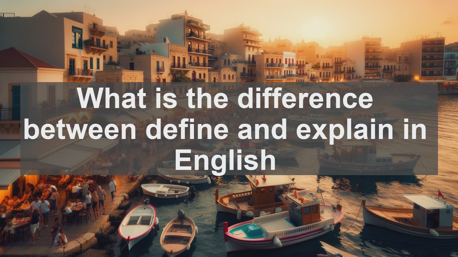 'Video thumbnail for What is the difference between define and explain in English?'