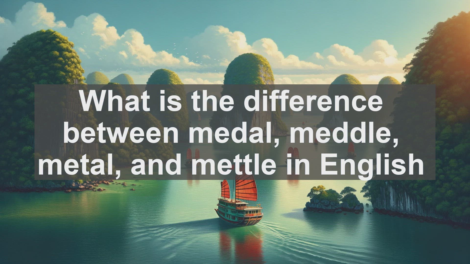 What is the difference between medal meddle metal and mettle in English?