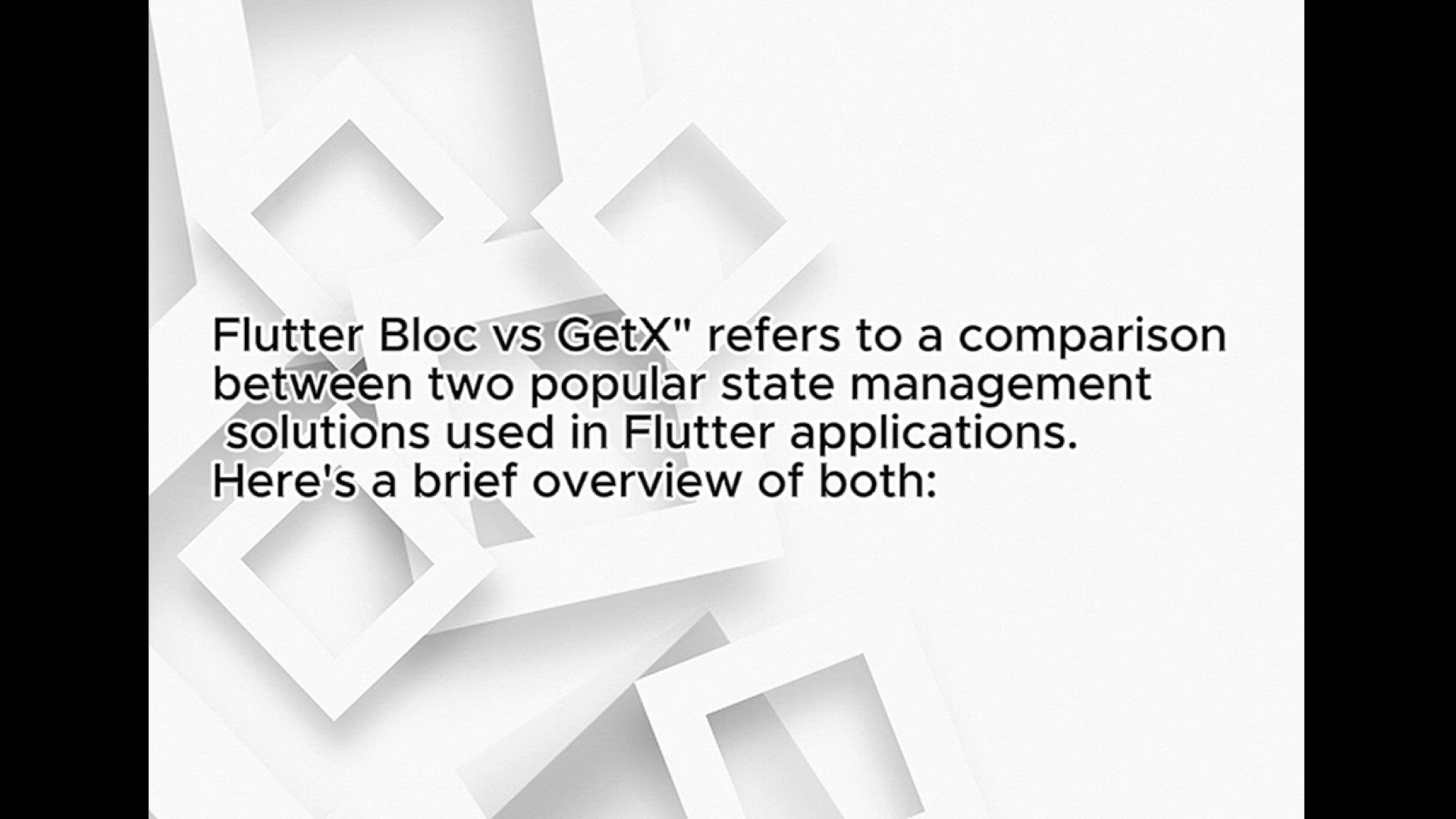 'Video thumbnail for Comparing Flutter Bloc and GetX: State Management Solutions'