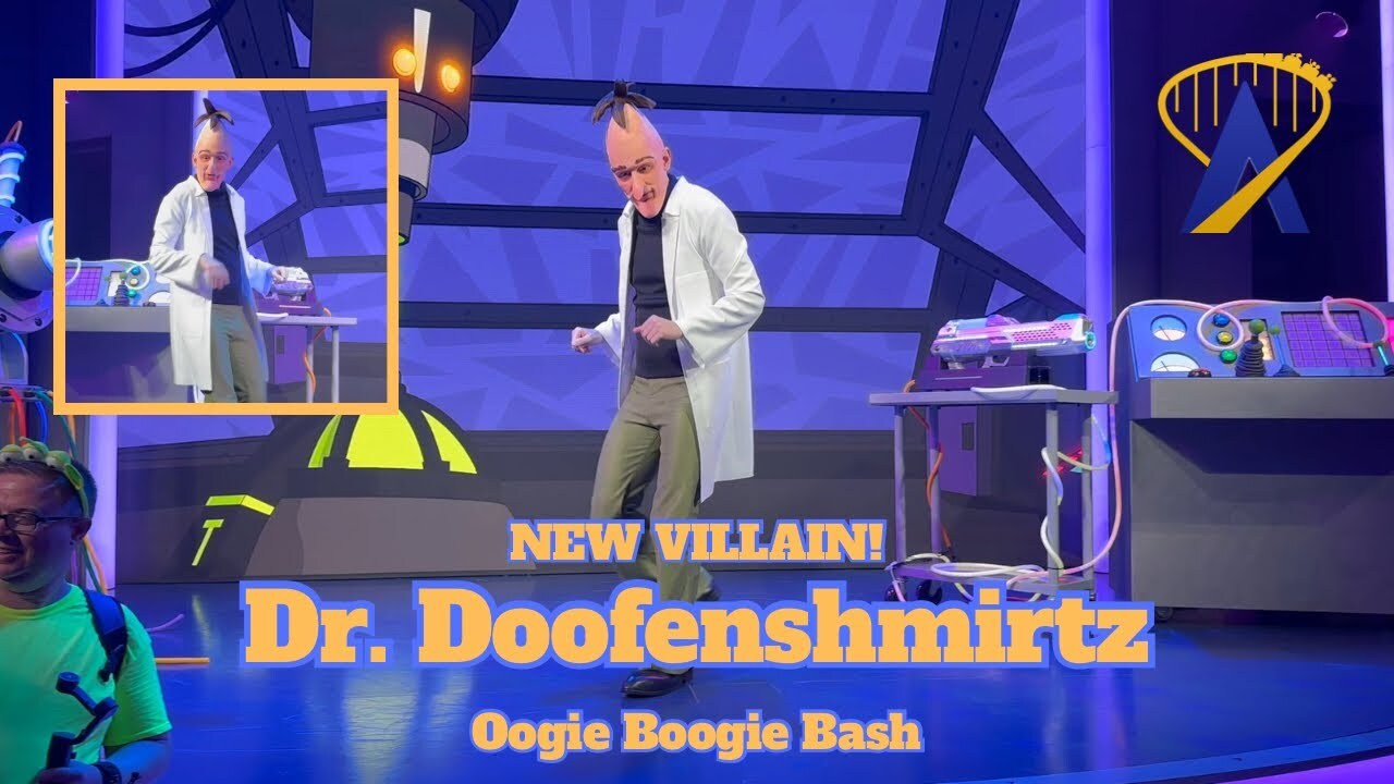 'Video thumbnail for Dr  Doofenshmirtz at Disneyland's Oogie Boogie Bash 2024'