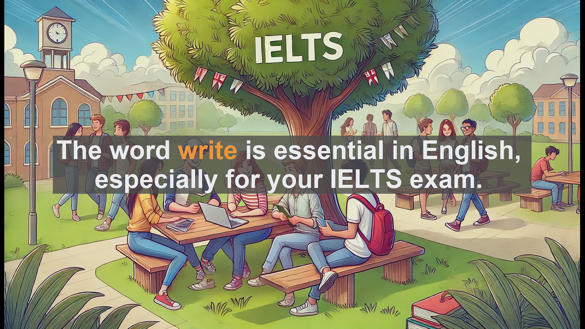 'Video thumbnail for 2500 Must Know IELTS 5.5 Vocabulary - Master the Word 'Write' for IELTS Success'
