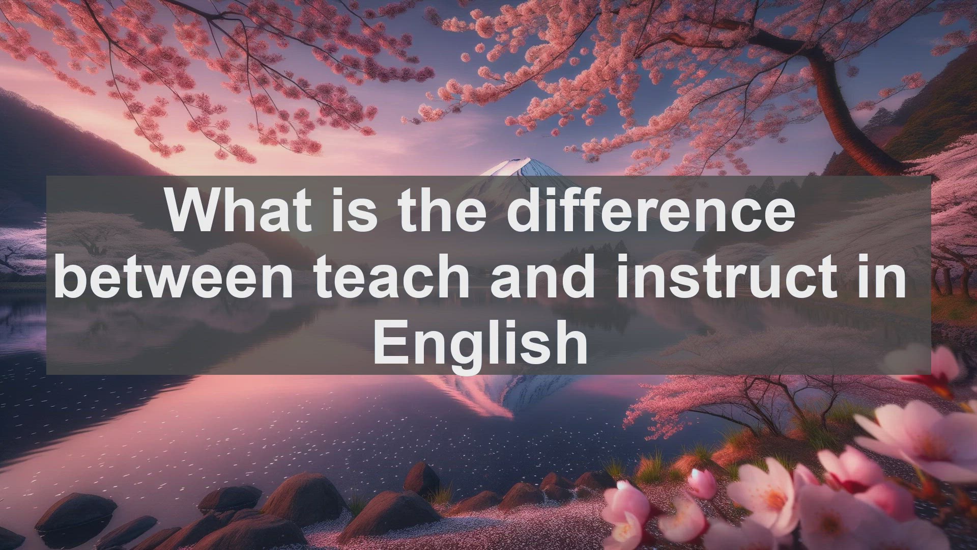'Video thumbnail for What is the difference between teach and instruct in English?'