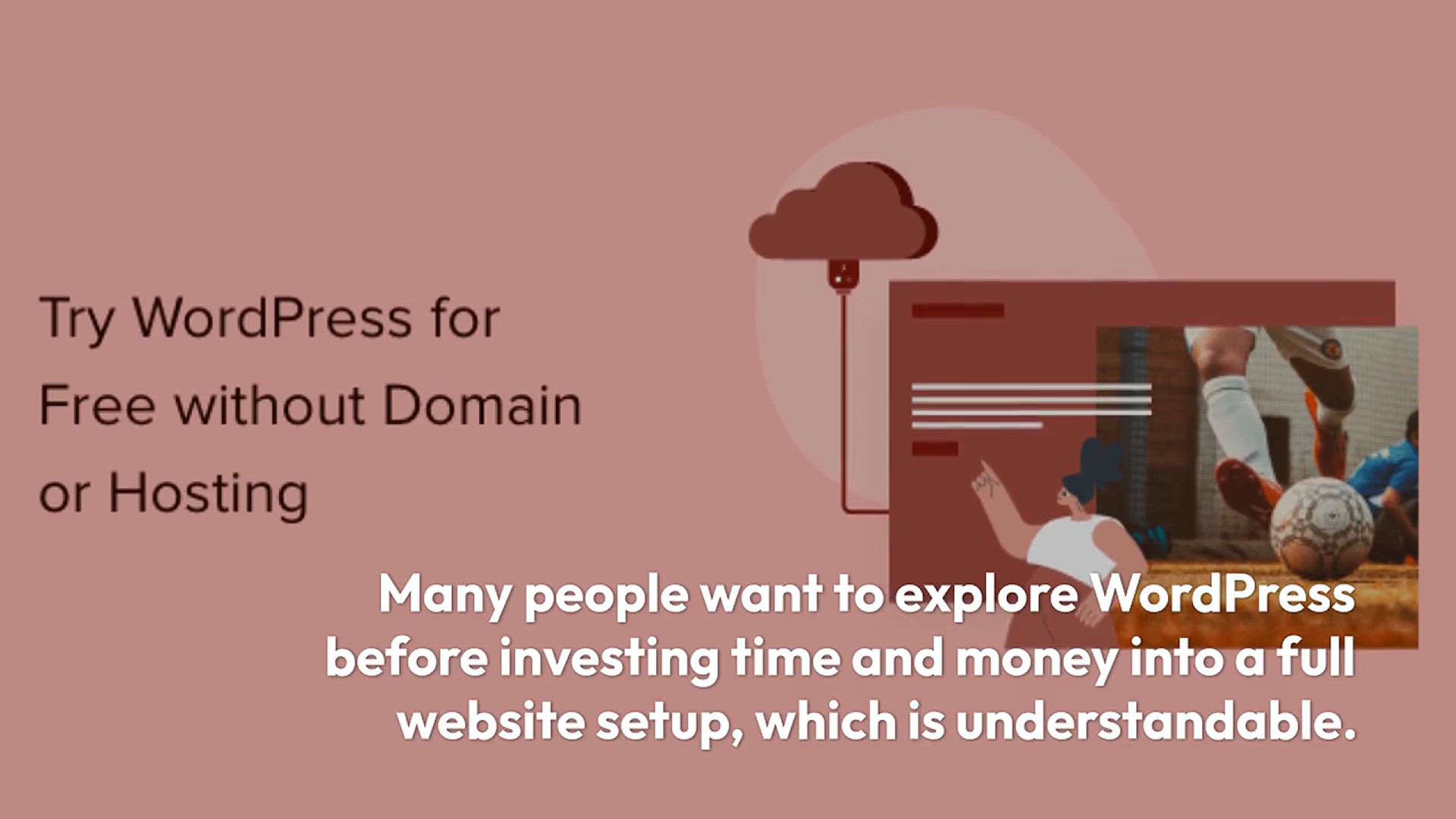 'Video thumbnail for How to Try WordPress for Free Without a Domain or Hosting'