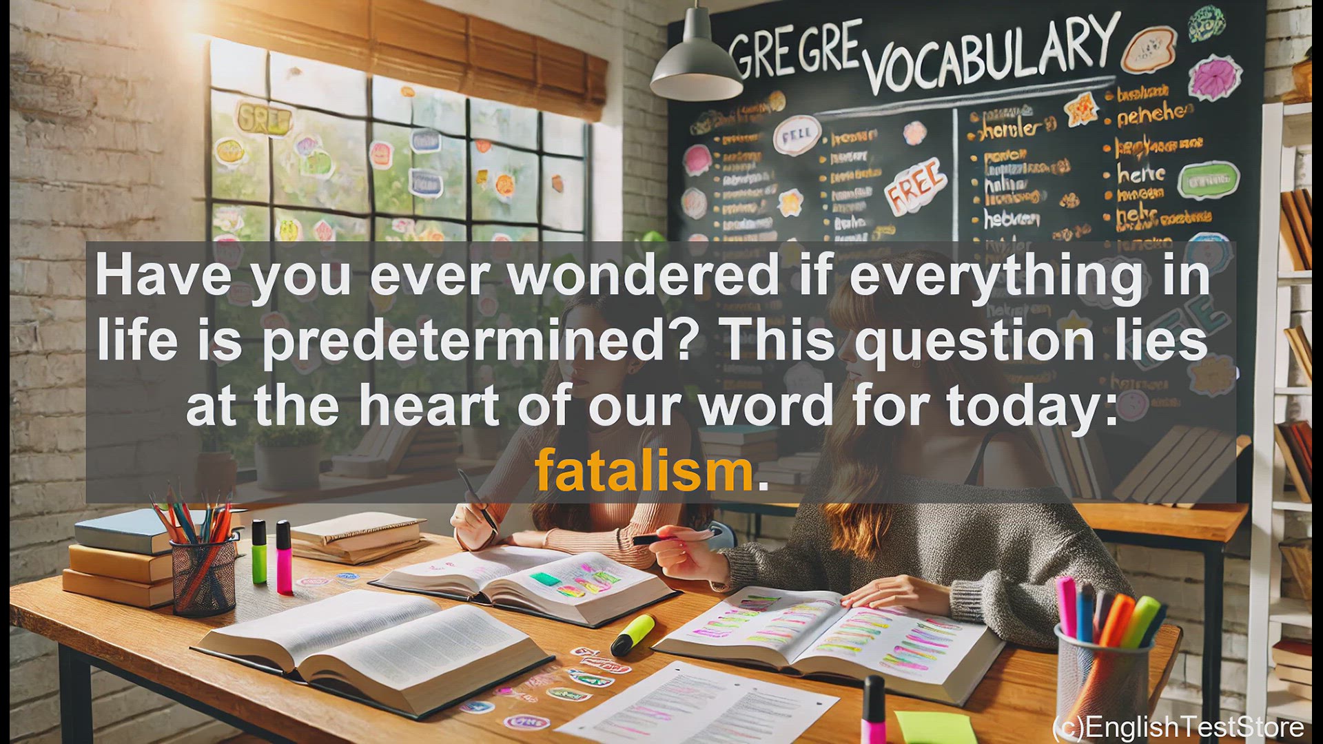 'Video thumbnail for GRE Vocabulary Lesson: Exploring the Concept of Fatalism'