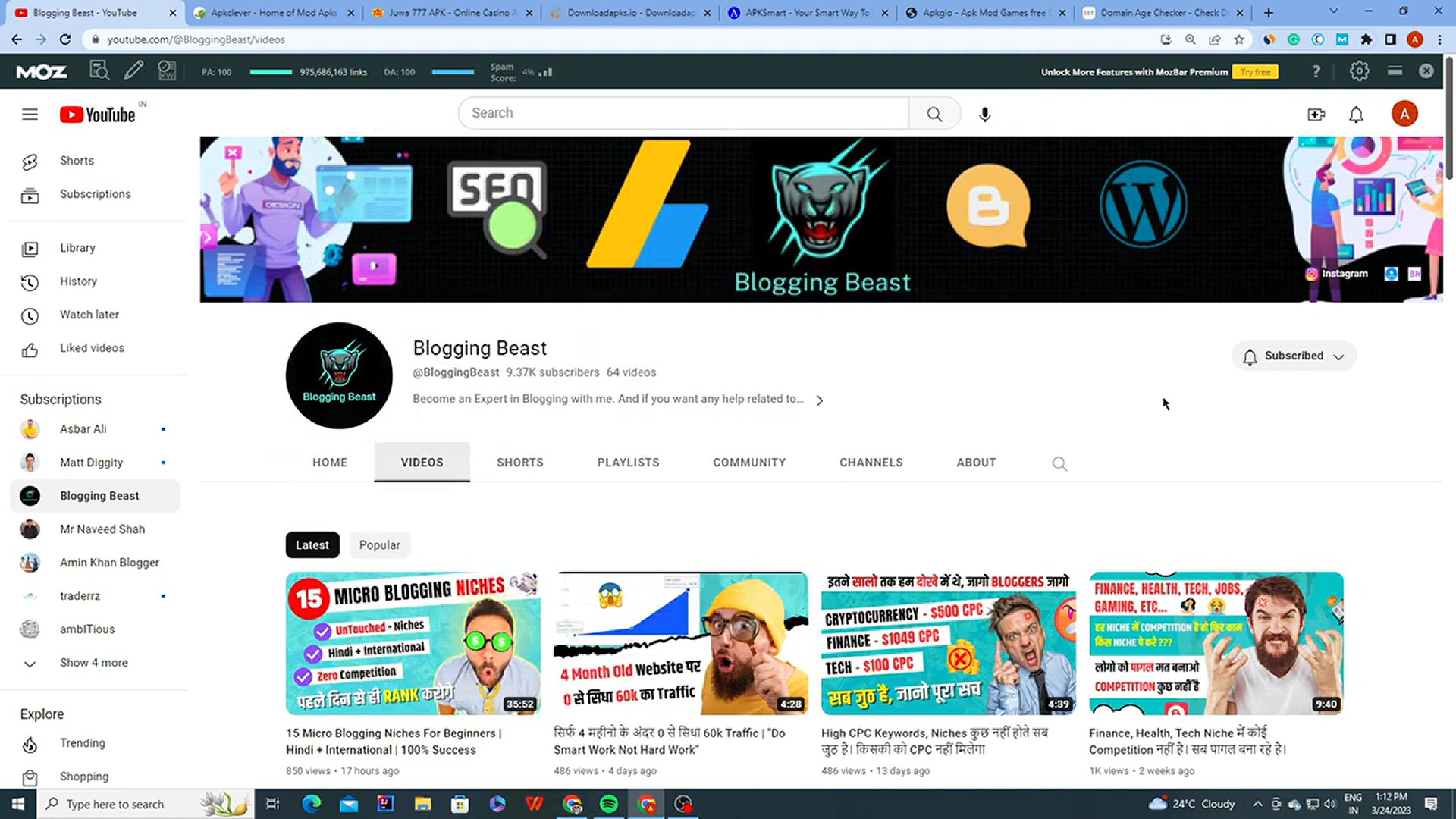 'Video thumbnail for APK Website से महीने के $40,000 कमाओ। Low - Competition _ Live Proof'