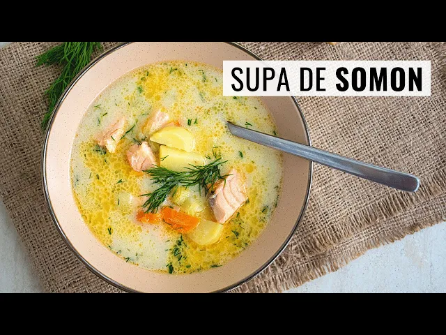 'Video thumbnail for Se face cu PRAZ 😉, nu cu ceapă! SUPĂ FINLANDEZĂ de somon (Lohikeitto), absolut delicioasă! 🍲'