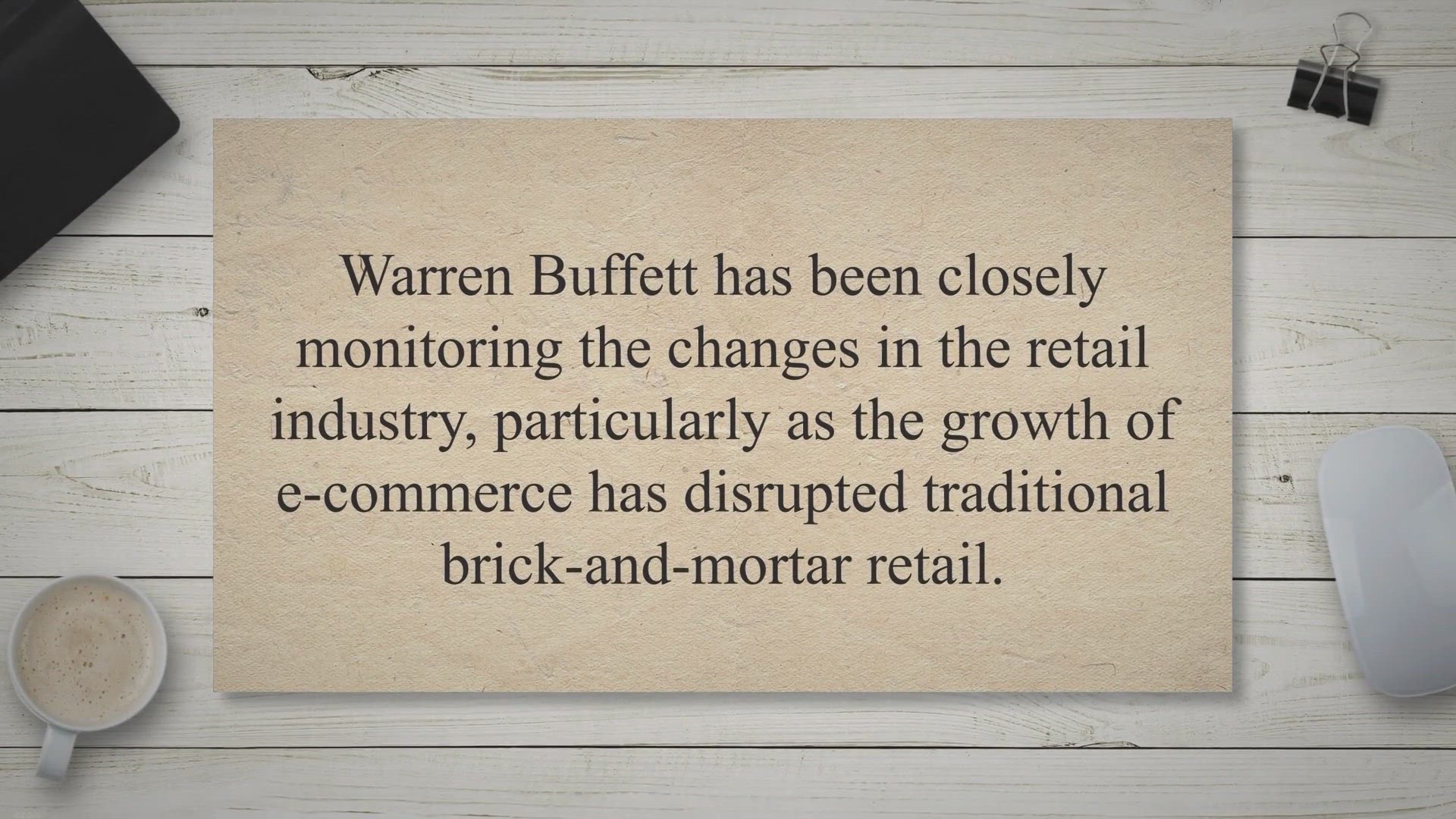 'Video thumbnail for Warren Buffett on the Future of Retail:'