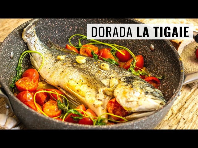 'Video thumbnail for 👌 DORADĂ la tigaie cu roșii și usturoi - rețeta italiană a lui Gennaro Contaldo'