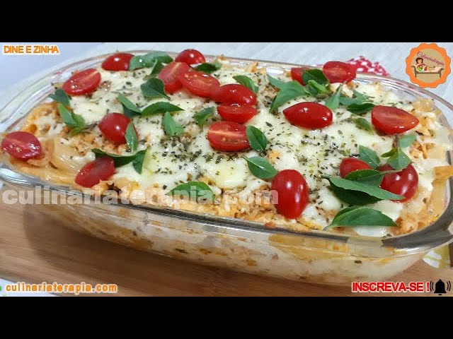 'Video thumbnail for Macarrão Cremoso com Frango e Requeijão - Receita Fácil'