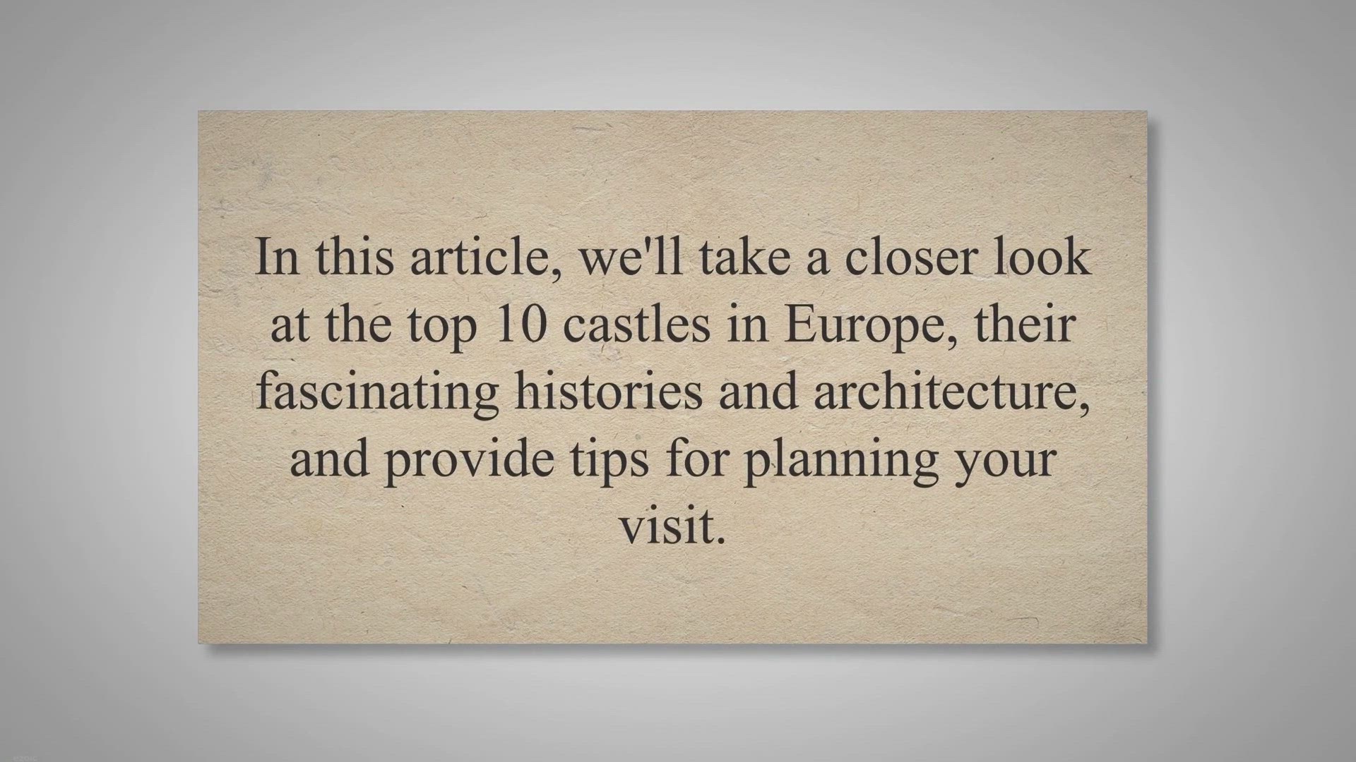 Video thumbnail for Discovering Europe's Majestic Fortresses: A Guide to the 10 Most Beautiful Castles, Their History, Architecture, and Tips for Planning Your Visit