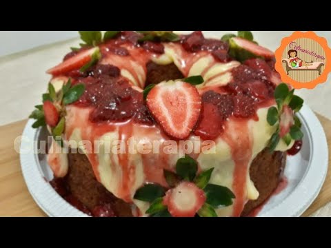 'Video thumbnail for BOLO SOBREMESA DE MORANGO SUPER FOFINHO COM COBERTURA CREMOSA'