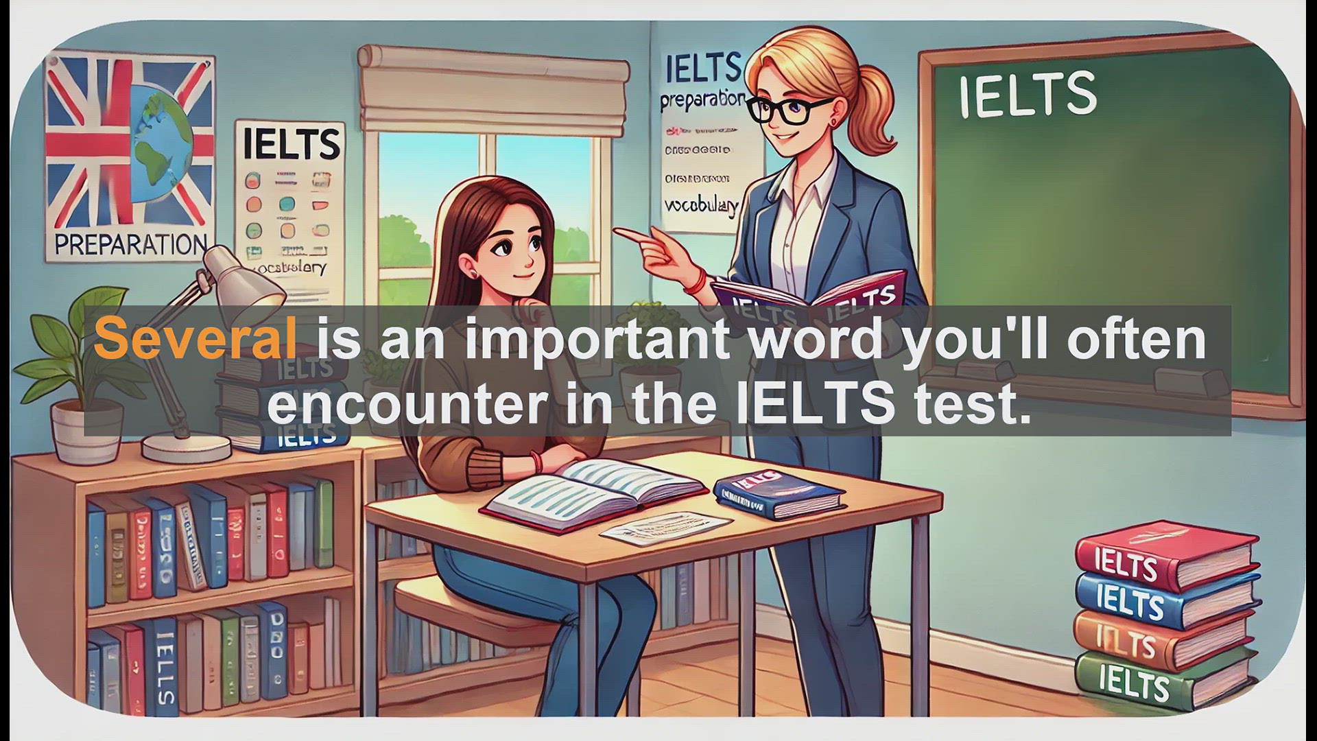 'Video thumbnail for 2500 Must Know IELTS 5.5 Vocabulary - Understanding 'Several' for IELTS: Meaning, Usage, and Examples'