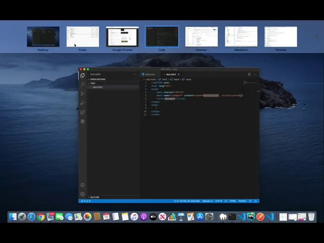 Video thumbnail for how to create first html file on vs code on macbook