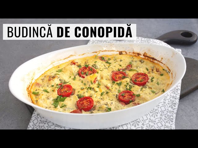 'Video thumbnail for Rețeta dietetică de budincă de conopidă cu brânză la cuptor | Bucate Aromate'