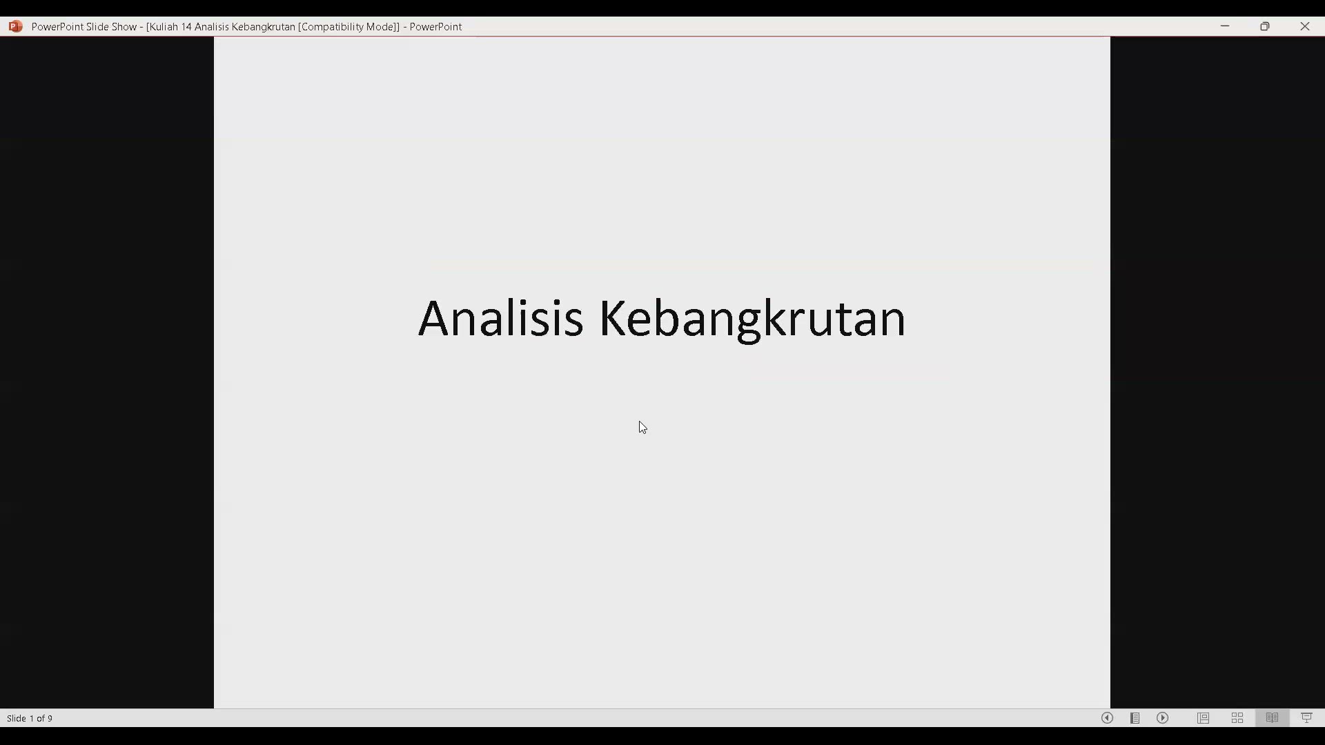 Video thumbnail for Video Materi 14 Analisis Kebangkrutan