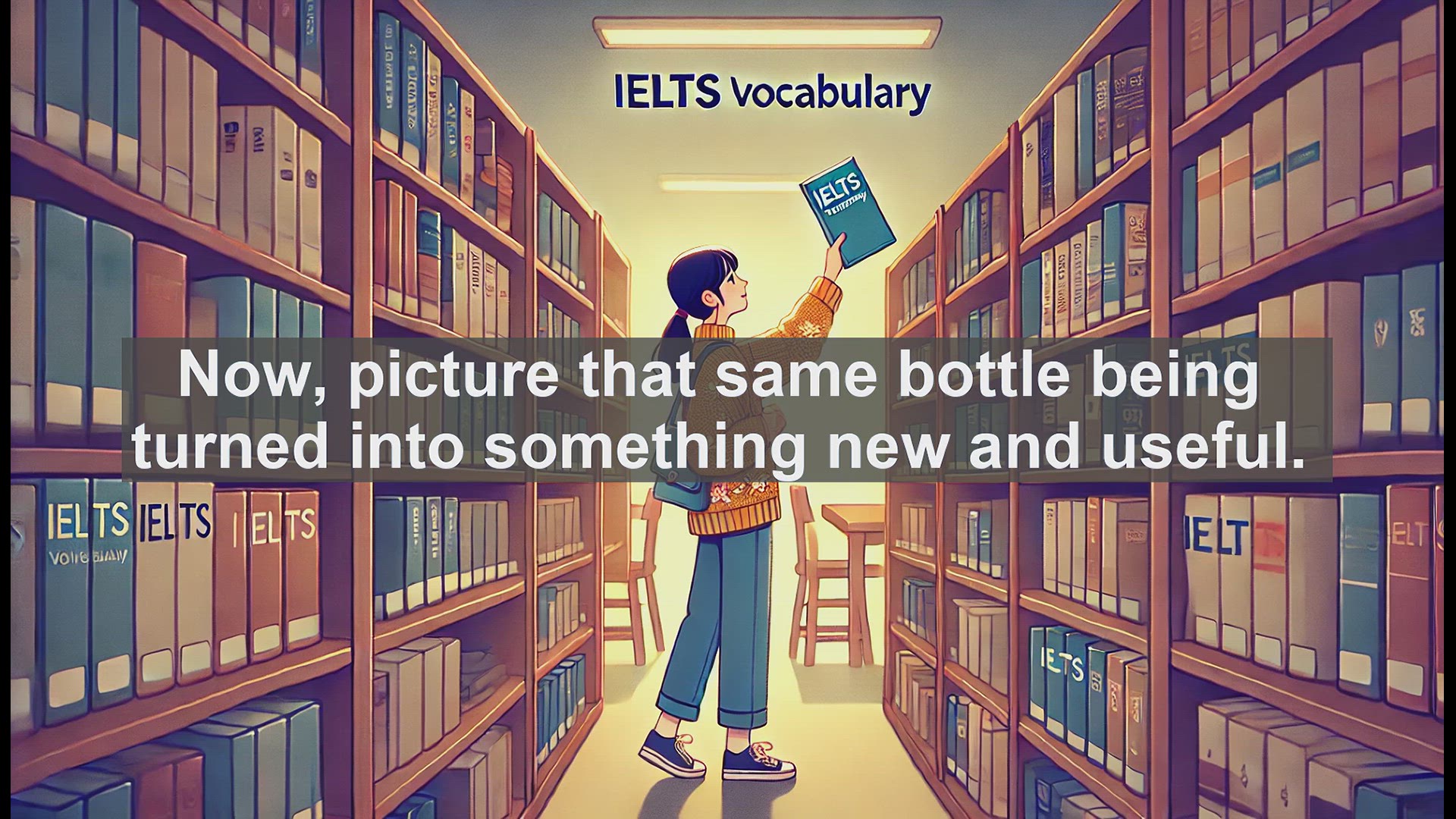 'Video thumbnail for 2500 Must Know IELTS 5.5 Vocabulary - Recycle: Giving Materials a New Life'