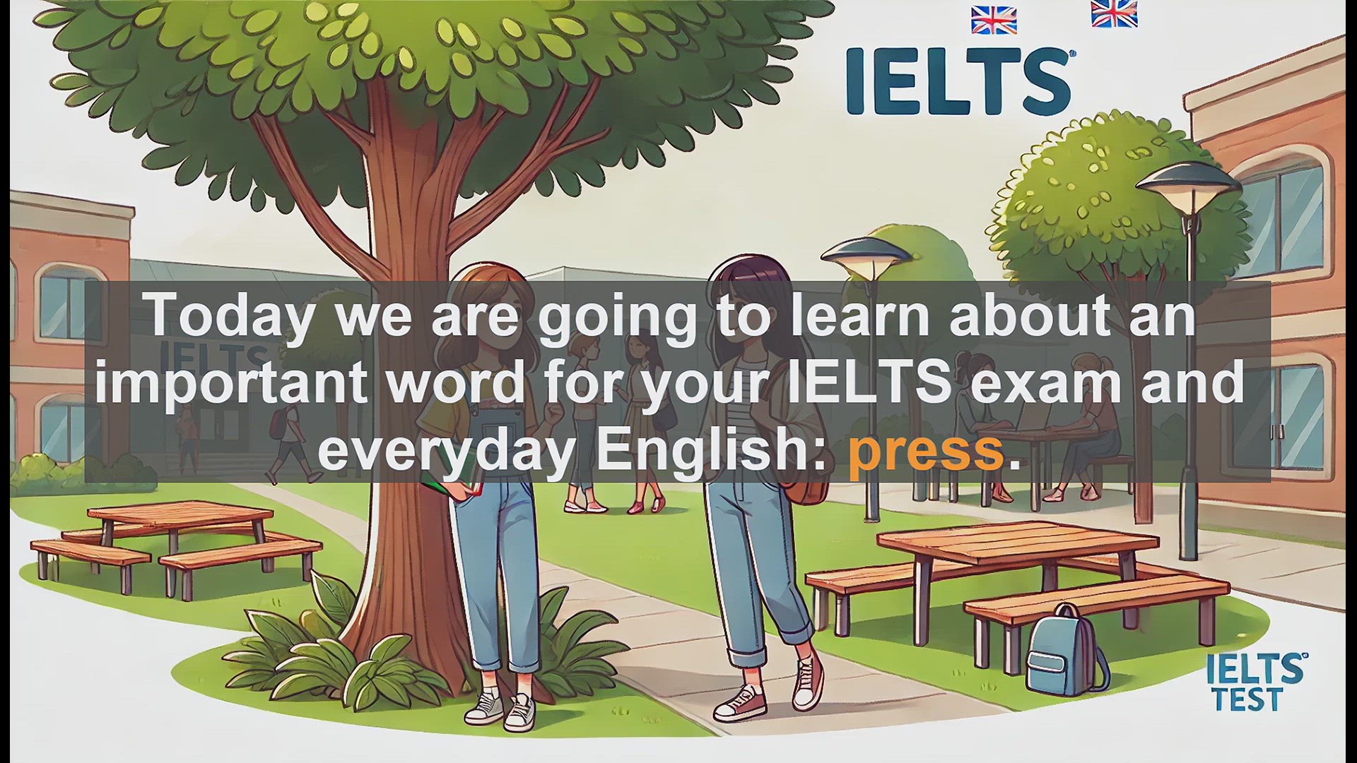 'Video thumbnail for 2500 Must Know IELTS 5.5 Vocabulary - IELTS Vocabulary: Understanding and Using the Word 'Press''