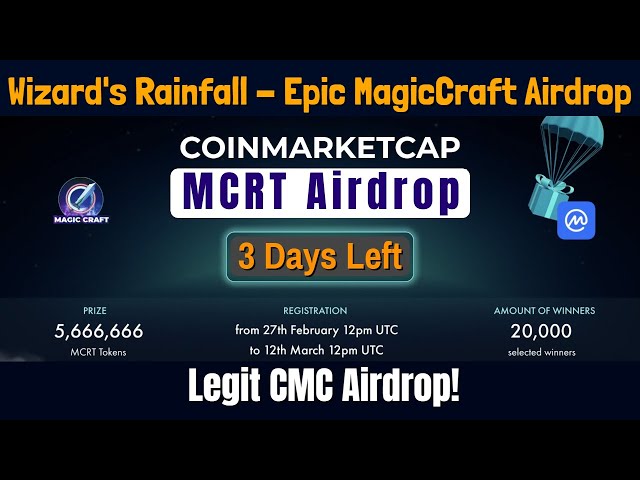 'Video thumbnail for Wizard's Rainfall - Epic MagicCraft Airdrop | MCRT Token Airdrop'