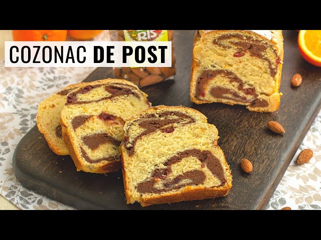 'Video thumbnail for Cozonac de post cu suc de portocale și cremă de migdale | Bucate Aromate'