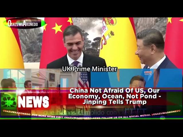 'Video thumbnail for China Not Afraid Of US, Our Economy, Ocean, Not Pond - Jinping Tells Trump'