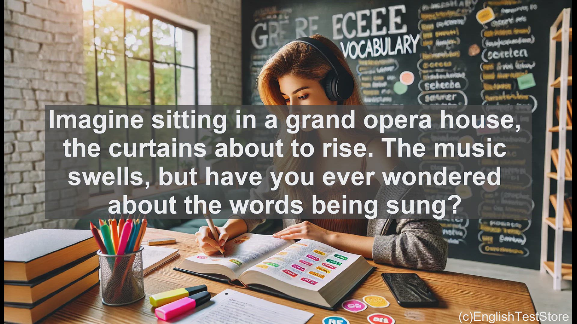 'Video thumbnail for GRE Vocabulary Lesson: Exploring the Libretto - The Unsung Words of Opera and Musical Theater'