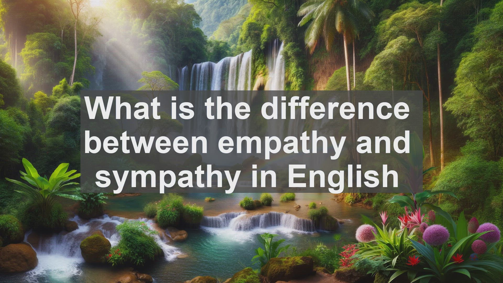'Video thumbnail for What is the difference between empathy and sympathy in English?'