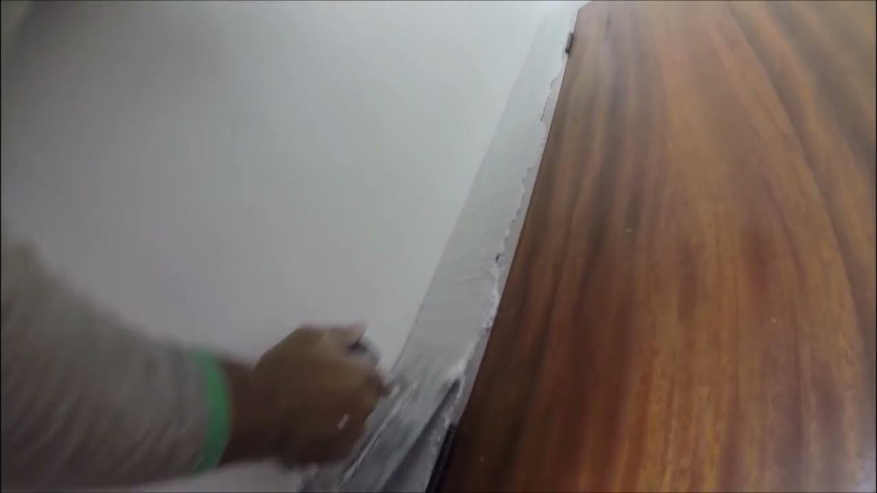 'Video thumbnail for Como colocar grafiato em canto de porta (ou espaços estreitos)'