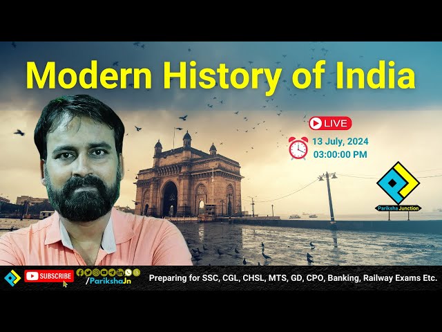 Video thumbnail for Modern Indian History of India | #ParikshaJunction #ModernIndiaHistory #ModernIndianHistory