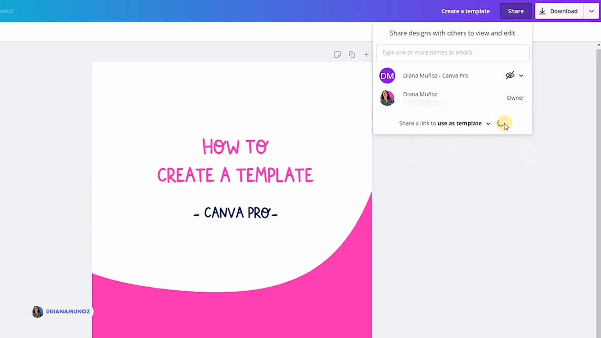 'Video thumbnail for How to Create a Template_ [Canva Pro]'