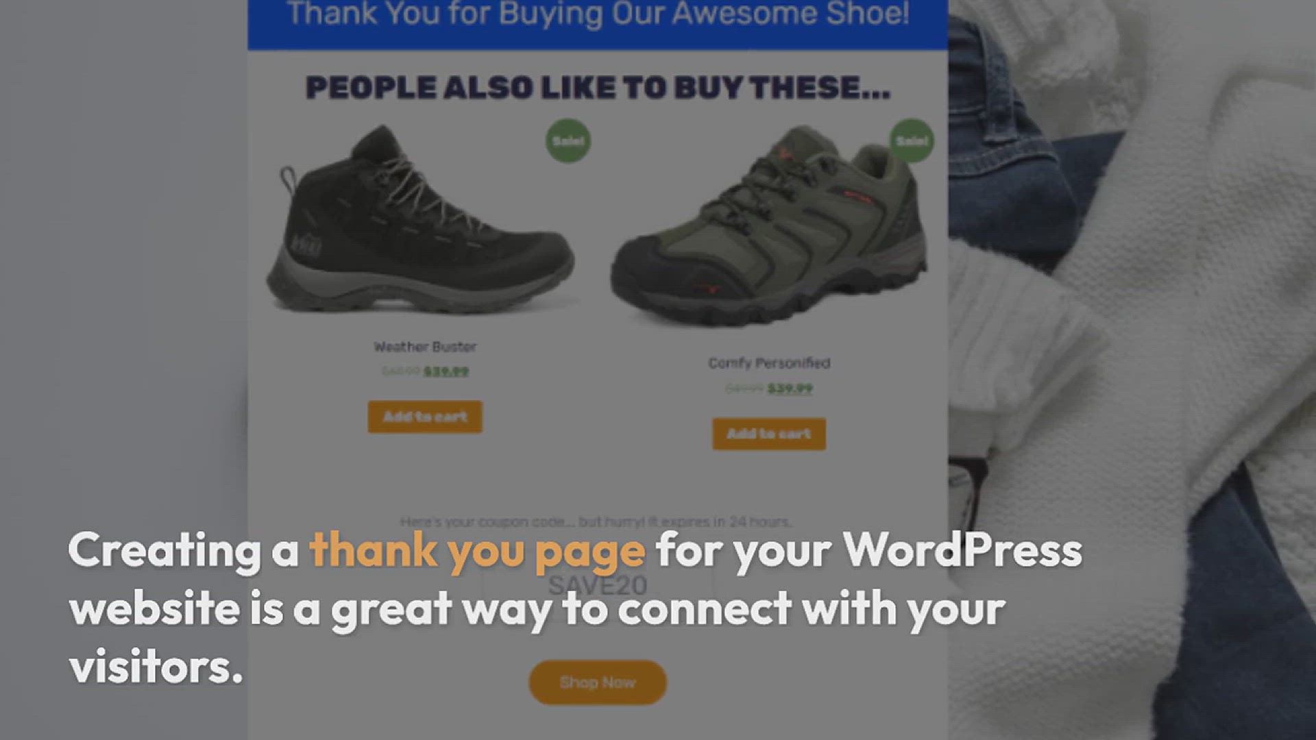 'Video thumbnail for How to Create a Thank You Page in WordPress'