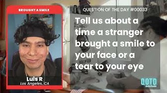 Video thumbnail for Luis saw someone help an old person cross the street. Classic!