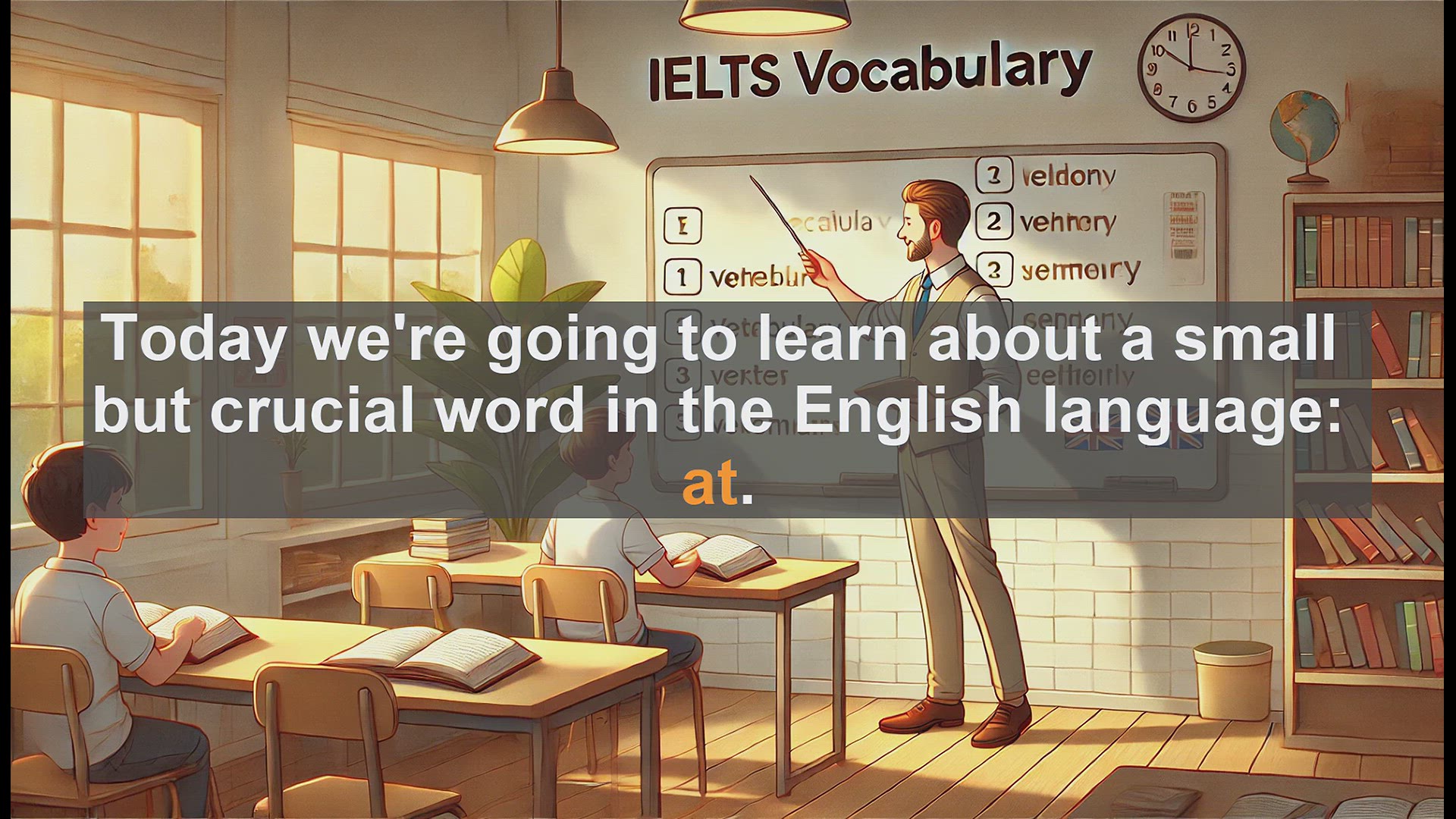 'Video thumbnail for 2500 Must Know IELTS 5.5 Vocabulary - Understanding 'At': A Key Preposition for IELTS Success'