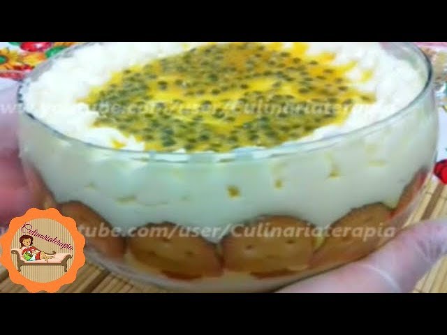'Video thumbnail for PAVÊ MOUSSE DE MARACUJÁ COM CREME DE COCO - RECEITA FÁCIL'