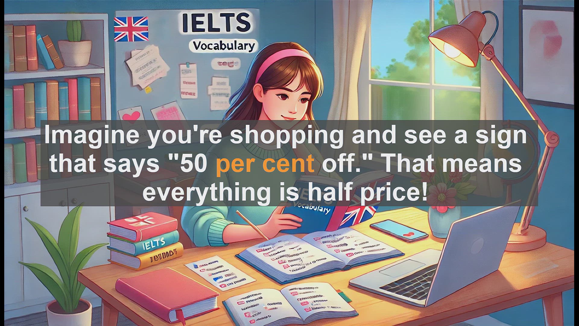 'Video thumbnail for 2500 Must Know IELTS 5.5 Vocabulary - Understanding 'Per Cent': A Key Term for IELTS Success'
