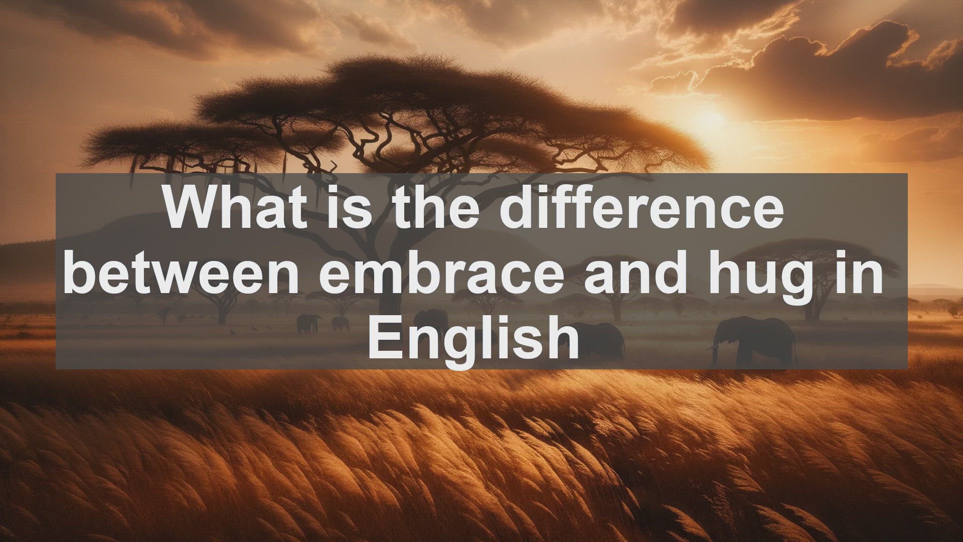 'Video thumbnail for What is the difference between embrace and hug in English?'