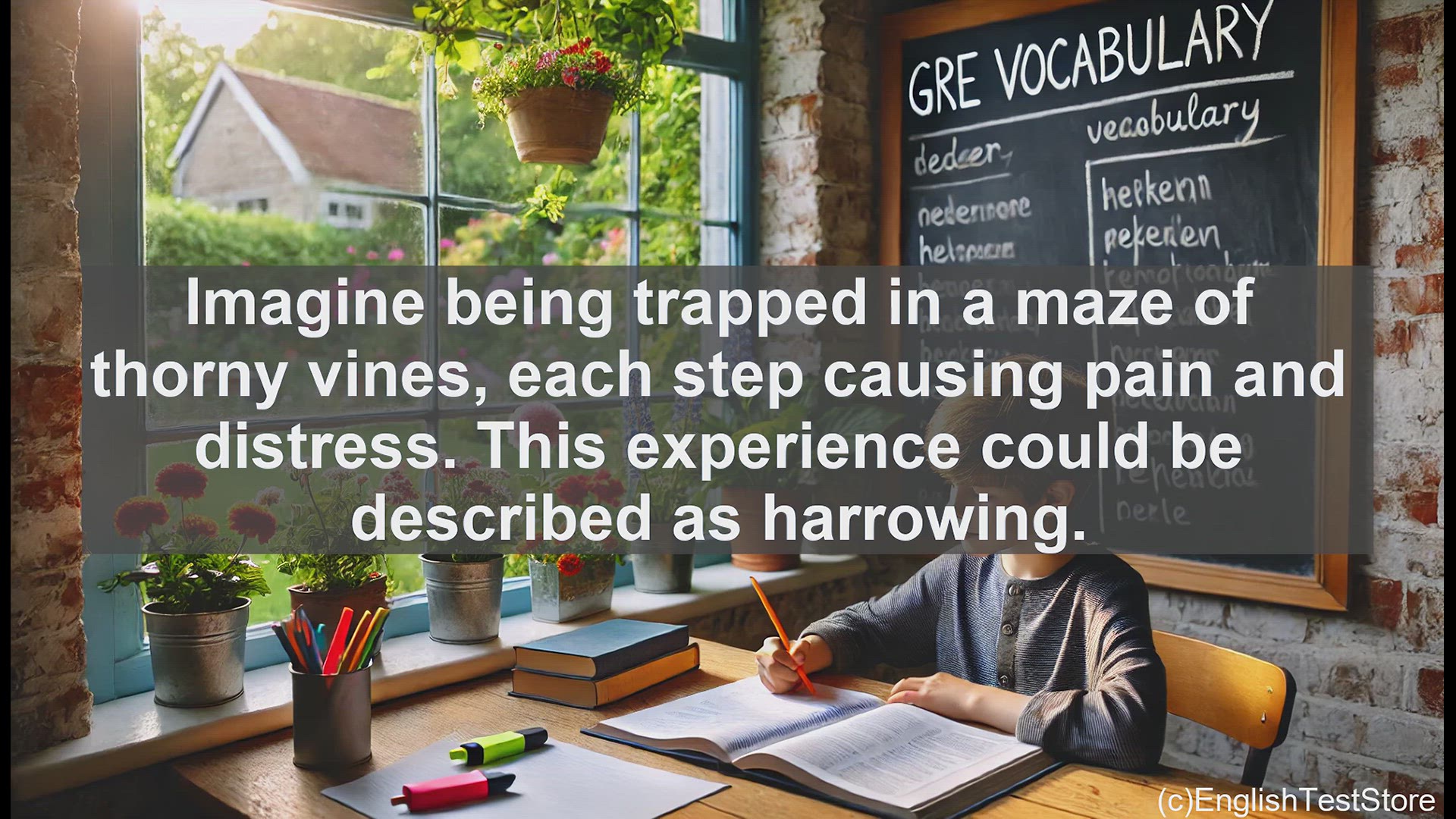 'Video thumbnail for GRE Vocabulary Lesson: Harrow - Mastering a Powerful Vocabulary Word'