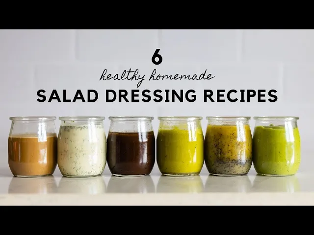 'Video thumbnail for 6 Easy Homemade Salad Dressings Healthy & Delicious'