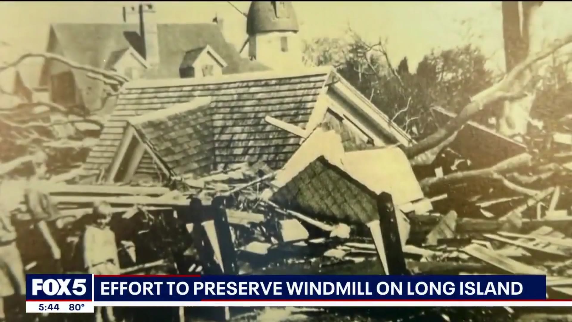 'Video thumbnail for Community saves historic Long Island windmill from demolition'