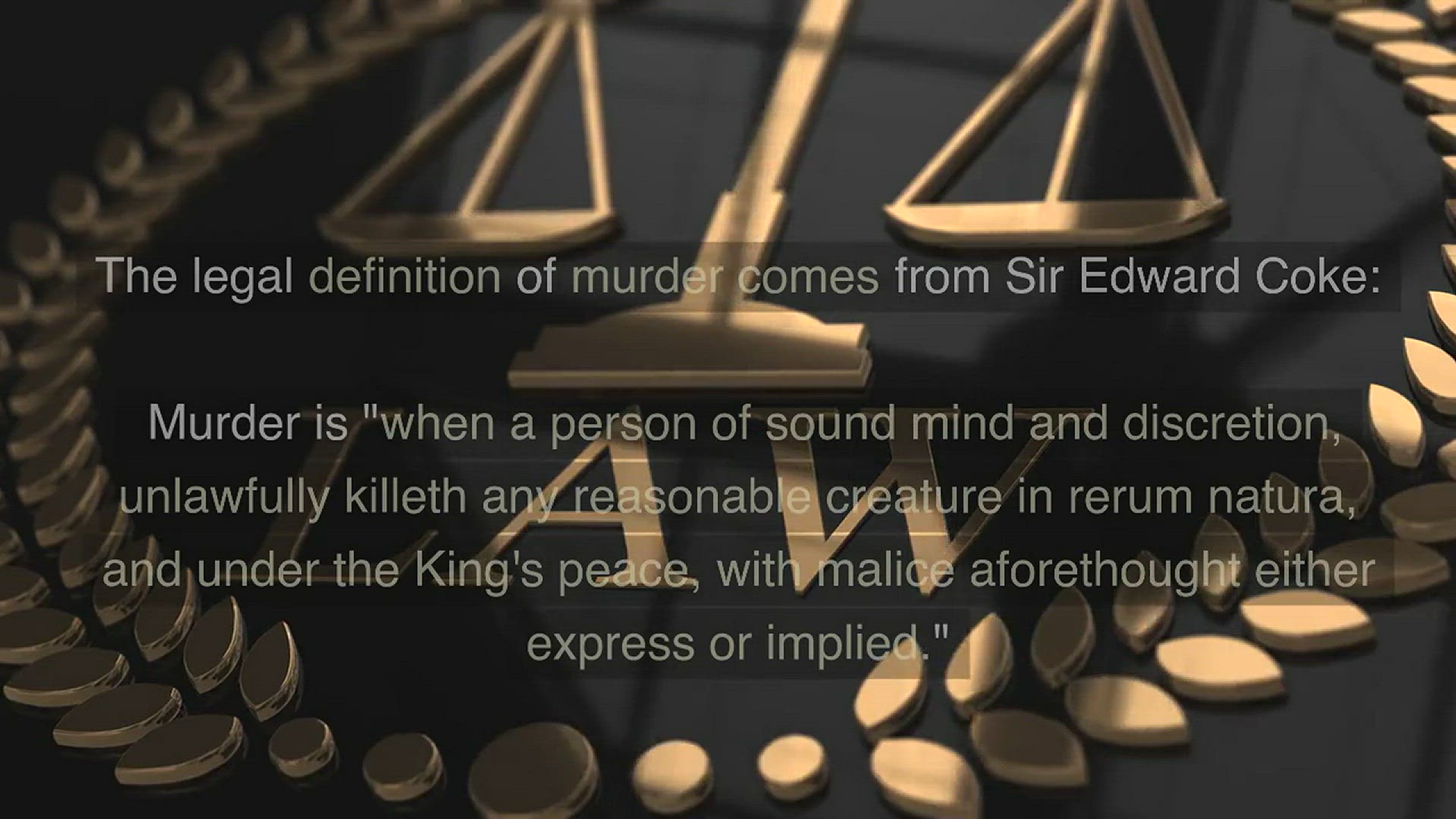 'Video thumbnail for Law of murder www.e-lawresources.co.uk'