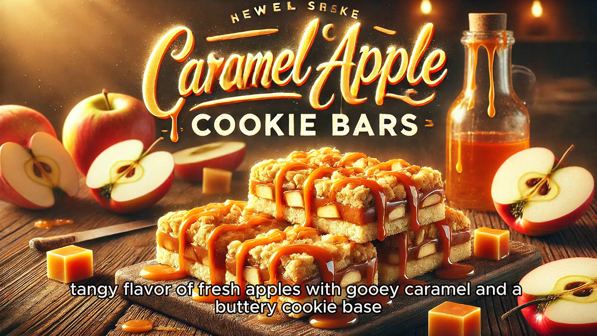Video thumbnail for Caramel Apple Cookie Bars