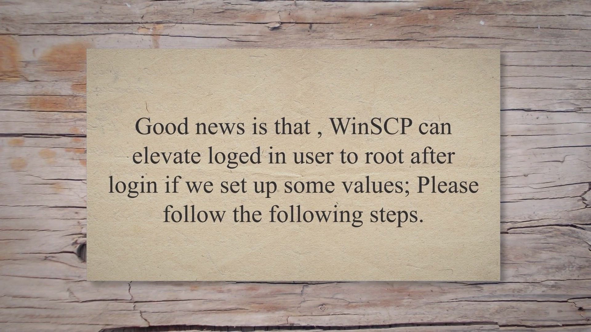 Video thumbnail for Winscp with root user