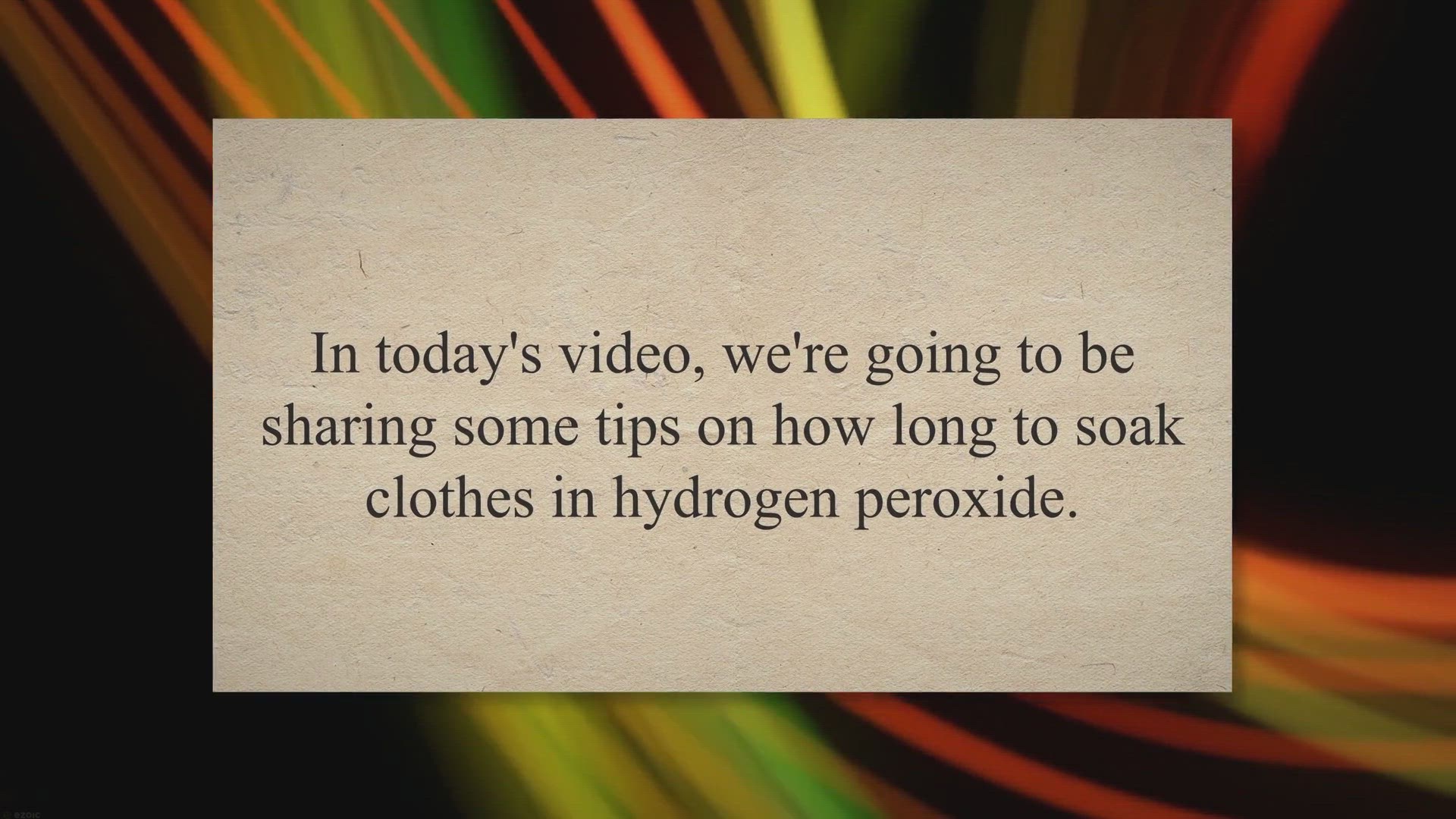 Video thumbnail for How Long To Soak Clothes In Hydrogen Peroxide?